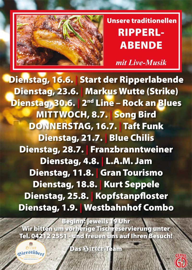 Ripperlabende im Hirter Bierstüberl St. Vei